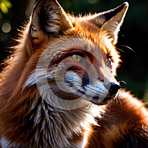 Fox wild animal living in nature, part of ecosystem