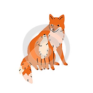 Foxes baby and mother, forest family. Cute mom and kid cub. Funny foxy characters. Woodland mommy and adorable little