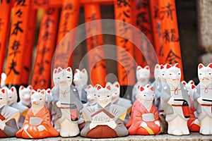 Foxes at Fushimi Inari shrine