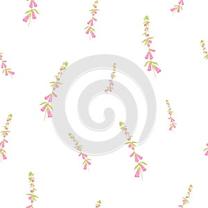 Foxglove vector seamless pattern paper wrapping
