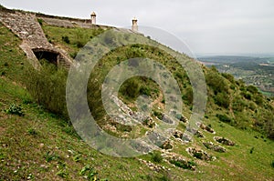 Foxholes at the base of Grace Fort in Elvas