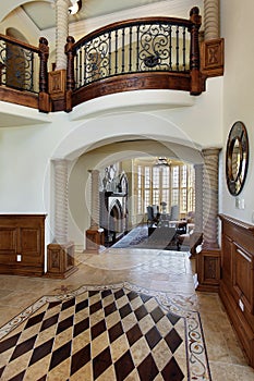 Foyer with floor design photo