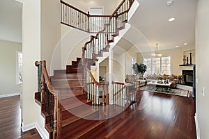 Foyer in luxury home photo