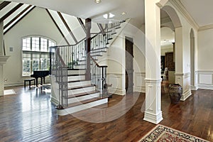 Foyer in luxury home photo