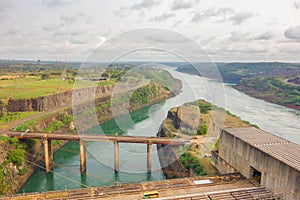 Foz do Iguacu, Brazil: Itaipu hydroelectric power plant dam in Parana river photo
