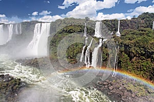 Foz do Iguacu Falls Rainbow Argentina Brazil photo