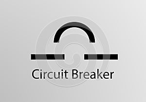 Circut Breaker Engineering Symbol, Vector symbol design. Engineering Symbols. photo