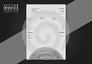Editable Modern Abstract Creative Professional Invoice template.