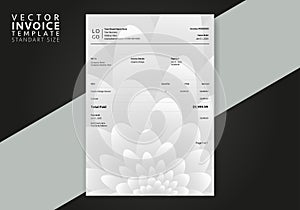 Editable Modern Abstract Creative Professional Invoice template.
