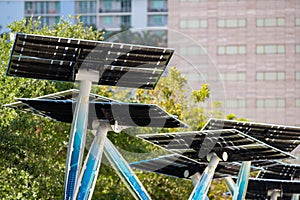 FPL Solar Power trees Downtown Miami FL