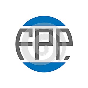FPP letter logo design on white background. FPP creative initials circle logo concept. FPP letter design