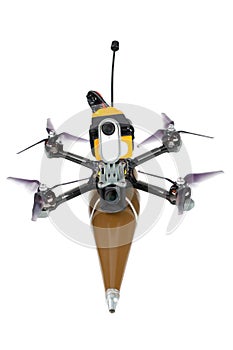 FPV drone with RPG warhead - lowcost loitering munition for modern war