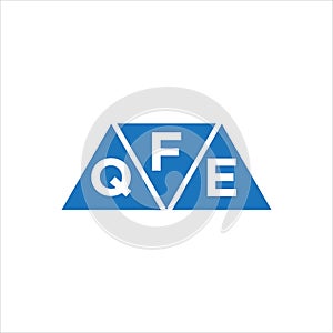 FQE triangle shape logo design on white background. FQE creative initials letter logo concept photo