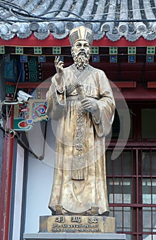 Fr. Matteo Ricci statue in front Saint Joseph Cathedral in Beijing photo