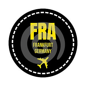 FRA Frankfurt airport symbol icon photo