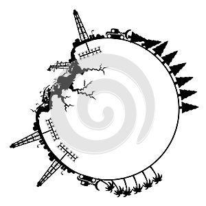 Fracking Drill Rig Destruction of Planet Earth