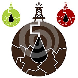 Fracking Oil Icon photo