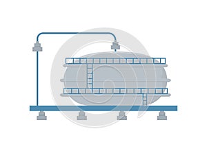 Fracking process tank storage stairs pipeline