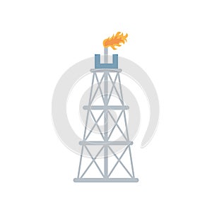 Fracking tower refinery oil rig