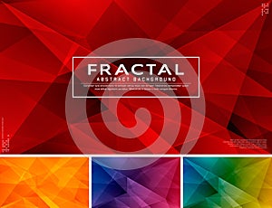 Modern fractal abstract background. Low poly and fractal vector background series photo