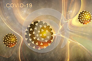 A fractal abstract model of the pandemic. A new spread of the coronavirus Coving-19