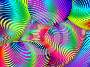 Fractal abstract multicolored background from spiral designs. Il