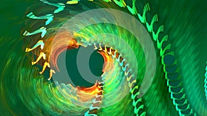 Fractal background with abstract roll dance shapes. High detailed loop