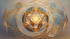 fractal background with ornament _The Metatron cube is another symbol of sacred geometry that is derived from the flower of life.