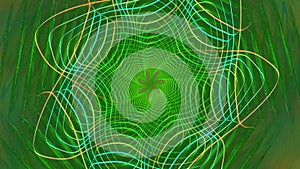 Fractal background. Thin colored flower spiral. High detailed loop