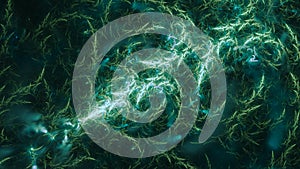 Fractal blue storm lightning photo