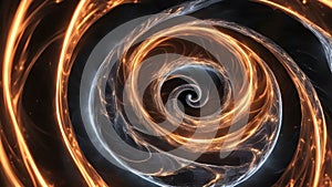 fractal burst background A fire ball shaped fractal spiral flame danced sky casting a dazzling glow on the clouds below