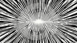 sunburst ray in vintage style. Abstract comic book background. The image has a vector illustration in black and white
