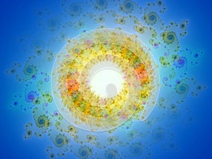 Fractal circle spiral sun eye