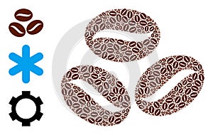 Fractal Coffee Grains Icon Self Collage photo