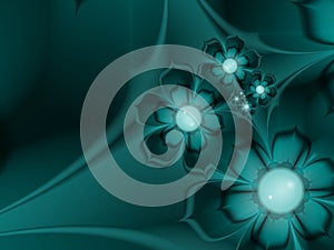 Fractal flower as a background for graphic design. Background for different cards.