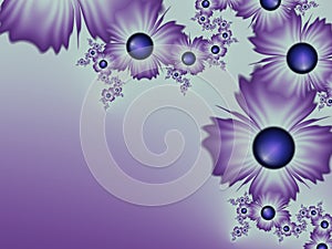 Fractal flower as a background for graphic design. Background for different cards.