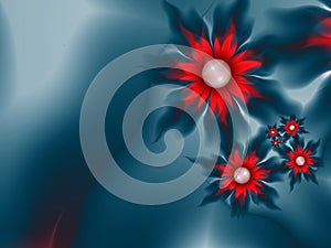 Fractal flower as a background for graphic design. Background for different cards.