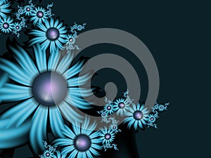 Fractal flower as a background for graphic design. Background for different cards.