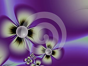 Fractal flower as a background for graphic design. Background for different cards.