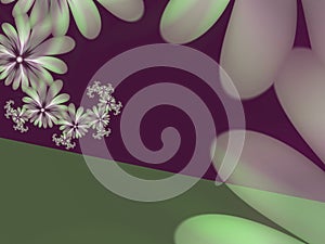Fractal flower as a background for graphic design. Background for different cards.