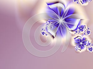 Fractal flower as a background for graphic design. Background for different cards.