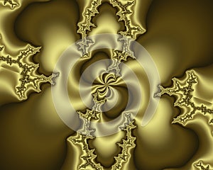 Fractal, gold elegant sparkling flowery abstract geometries,  vivid texture