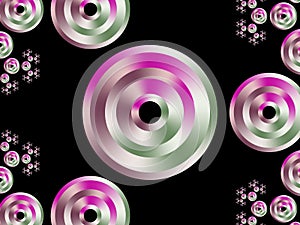 Fractal graphic pattern. Colorful circles.