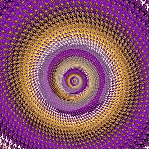 Fractal graphics lilas yellow violet spiral