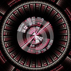 Fractal HiTech Round Background - Fractal Art