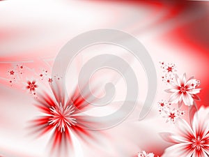 Fractal image as a background for graphic design. Original fractal flower.