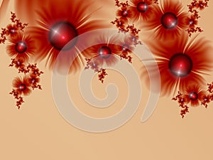 Fractal image as a background for graphic design. Original fractal flower.