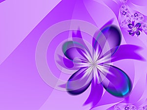 Fractal image as a background for graphic design. Original fractal flower.