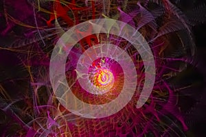 Fractal   imagination concept pattern dynamic chaos motion rendering design rendering, imagination, glow, shine