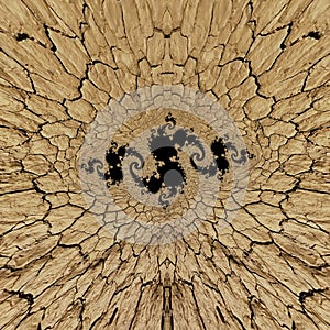 fractal of Julia type in brown background